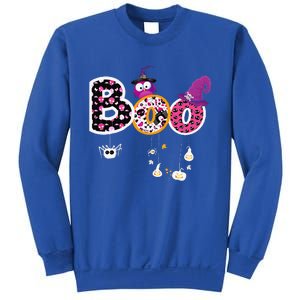 Boo Halloween Costume Spiders Ghosts Pumkin & Witch Hat Gift Sweatshirt