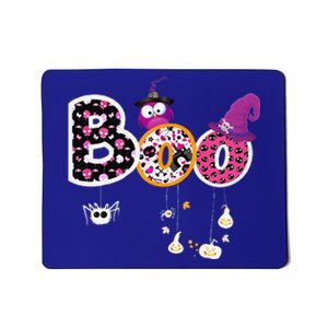 Boo Halloween Costume Spiders Ghosts Pumkin & Witch Hat Gift Mousepad