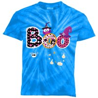 Boo Halloween Costume Spiders Ghosts Pumkin & Witch Hat Gift Kids Tie-Dye T-Shirt