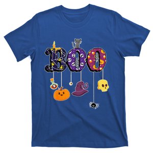 Boo Halloween Costume Spiders Ghosts Pumkin & Witch Hat T-Shirt