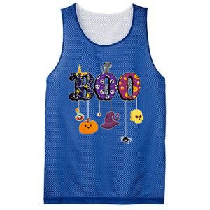 Boo Halloween Costume Spiders Ghosts Pumkin & Witch Hat Mesh Reversible Basketball Jersey Tank