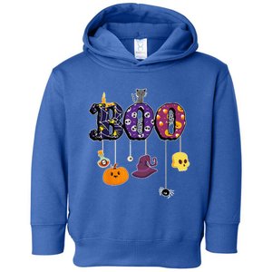 Boo Halloween Costume Spiders Ghosts Pumkin & Witch Hat Toddler Hoodie