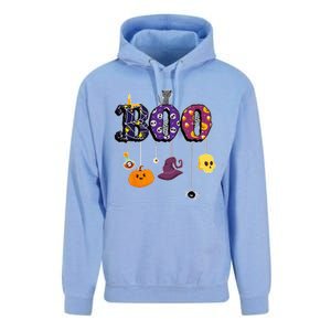 Boo Halloween Costume Spiders Ghosts Pumkin & Witch Hat Unisex Surf Hoodie