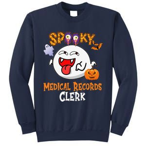 Boo Halloween Costume Spooky Medical Records Clerk Sweatshirt