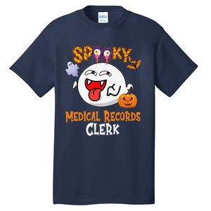 Boo Halloween Costume Spooky Medical Records Clerk Tall T-Shirt