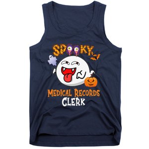 Boo Halloween Costume Spooky Medical Records Clerk Tank Top