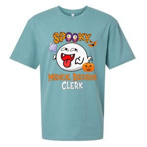 Boo Halloween Costume Spooky Medical Records Clerk Sueded Cloud Jersey T-Shirt