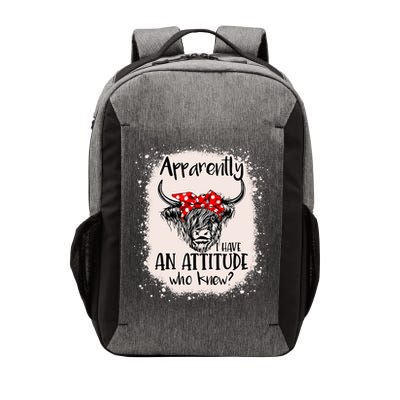 Bleached Highland Cow Apparently I Have An Attitude Who Knew Vector Backpack