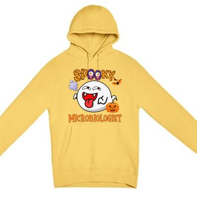 Boo Halloween Costume Spooky Microbiologist Premium Pullover Hoodie