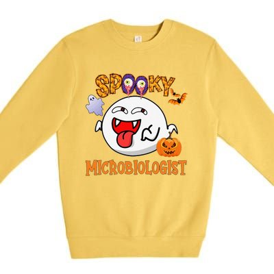 Boo Halloween Costume Spooky Microbiologist Premium Crewneck Sweatshirt