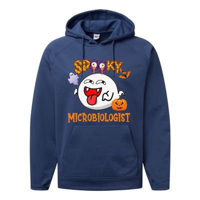 Boo Halloween Costume Spooky Microbiologist Performance Fleece Hoodie