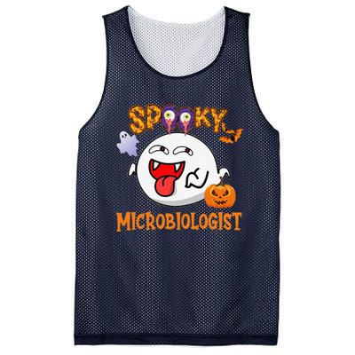 Boo Halloween Costume Spooky Microbiologist Mesh Reversible Basketball Jersey Tank