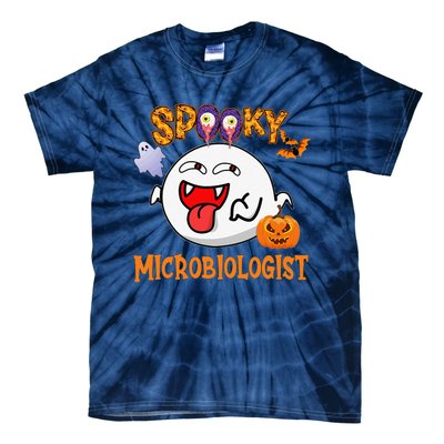 Boo Halloween Costume Spooky Microbiologist Tie-Dye T-Shirt