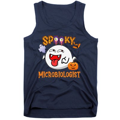 Boo Halloween Costume Spooky Microbiologist Tank Top