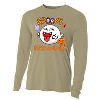 Boo Halloween Costume Spooky Microbiologist Cooling Performance Long Sleeve Crew