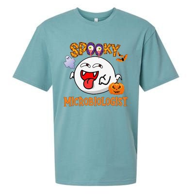 Boo Halloween Costume Spooky Microbiologist Sueded Cloud Jersey T-Shirt