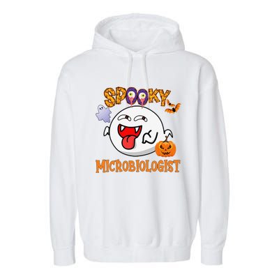 Boo Halloween Costume Spooky Microbiologist Garment-Dyed Fleece Hoodie