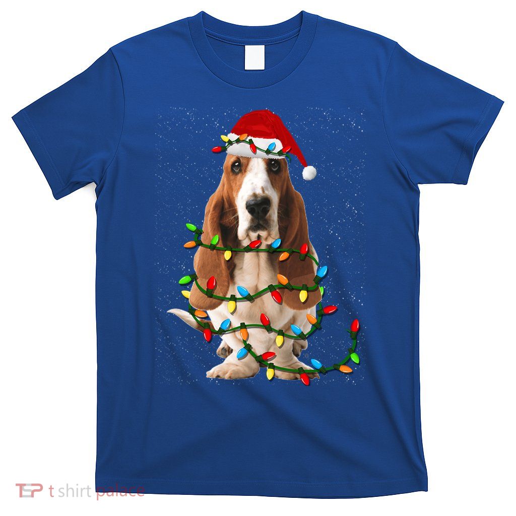Basset Hound Christmas Funny Basset Hound Dog Lovers Gift Cool Gift T-Shirt