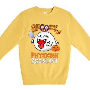 Boo Halloween Costume Spooky Physician Assistant Premium Crewneck Sweatshirt