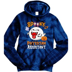 Boo Halloween Costume Spooky Physician Assistant Tie Dye Hoodie