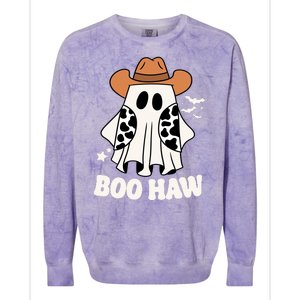 Boo Haw Country Ghost Funny Halloween Colorblast Crewneck Sweatshirt