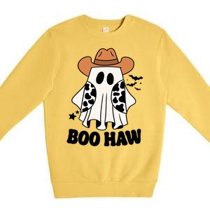 Boo Haw Country Ghost Funny Halloween Premium Crewneck Sweatshirt