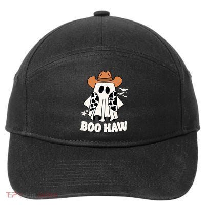 Boo Haw Country Ghost Funny Halloween 7-Panel Snapback Hat