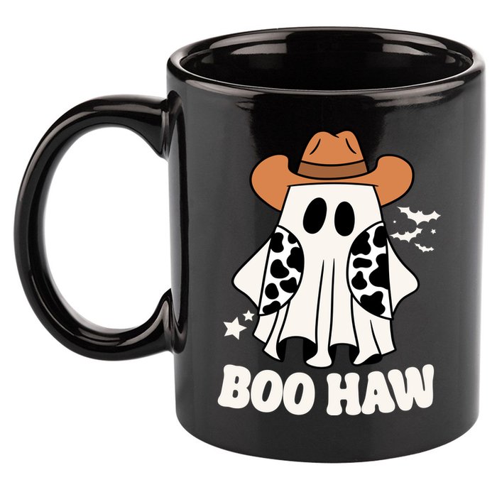Boo Haw Country Ghost Funny Halloween 11oz C Handle Ceramic Mug