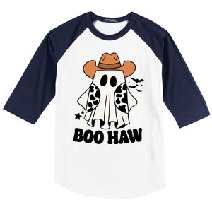 Boo Haw Country Ghost Funny Halloween Baseball Sleeve Shirt