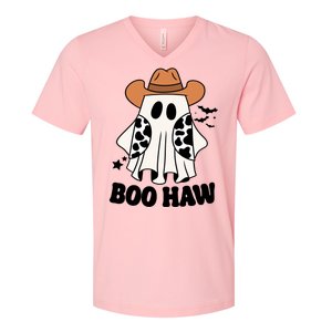 Boo Haw Country Ghost Funny Halloween V-Neck T-Shirt