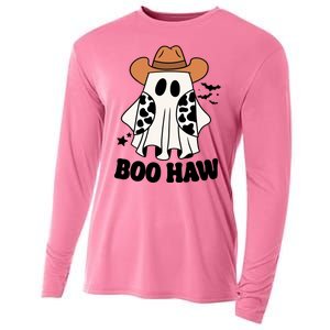 Boo Haw Country Ghost Funny Halloween Cooling Performance Long Sleeve Crew