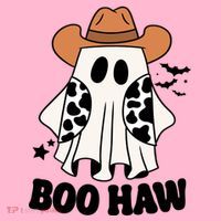 Boo Haw Country Ghost Funny Halloween Poster