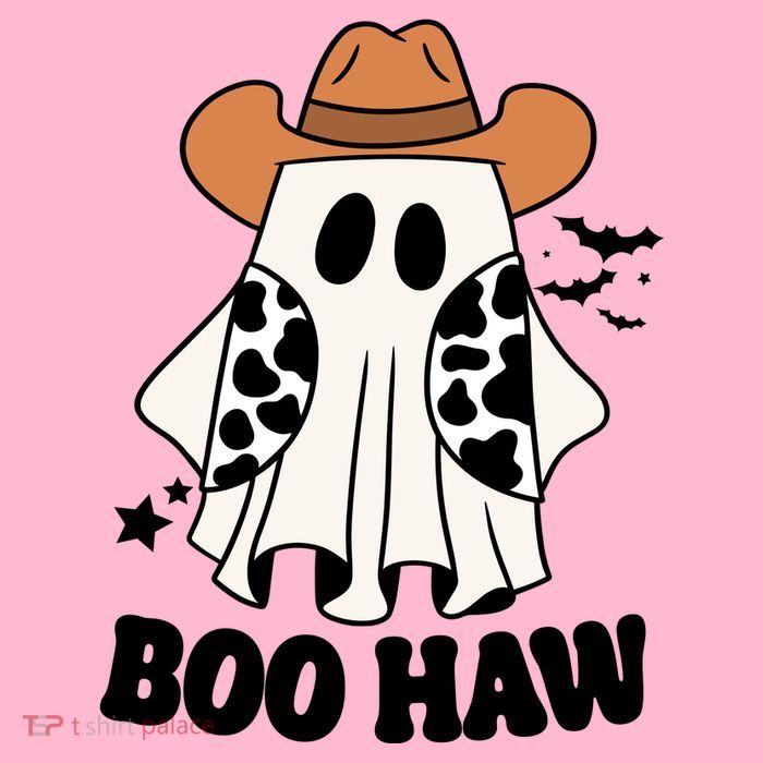 Boo Haw Country Ghost Funny Halloween Poster
