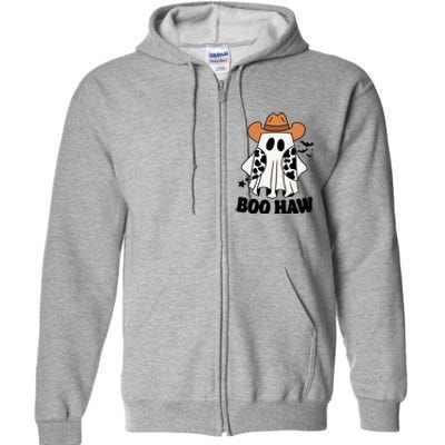 Boo Haw Country Ghost Funny Halloween Full Zip Hoodie