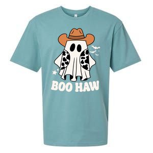 Boo Haw Country Ghost Funny Halloween Sueded Cloud Jersey T-Shirt