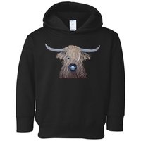 Bull Highland Cow Painting Charming Art Toddler Hoodie