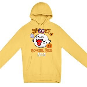 Boo Halloween Costume Spooky School Bus Aide Premium Pullover Hoodie