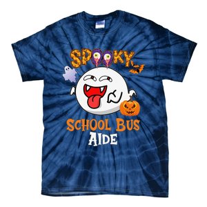 Boo Halloween Costume Spooky School Bus Aide Tie-Dye T-Shirt