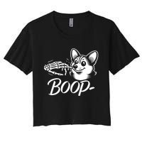 Boop Halloween Corgi Funny Corgi Halloween Women's Crop Top Tee