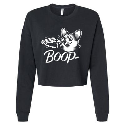 Boop Halloween Corgi Funny Corgi Halloween Cropped Pullover Crew