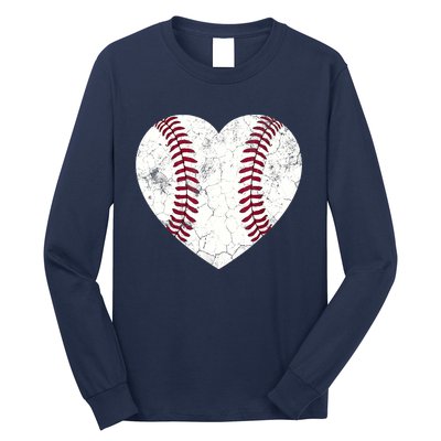 Baseball Heart Cute Mom Dad Brother Sister Family Baseball Long Sleeve Shirt