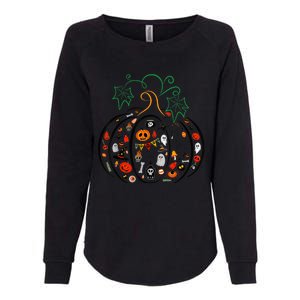 Boo Halloween Costume Spiders, Ghosts, Pumkin & Witch Hat Womens California Wash Sweatshirt