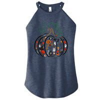 Boo Halloween Costume Spiders, Ghosts, Pumkin & Witch Hat Women's Perfect Tri Rocker Tank