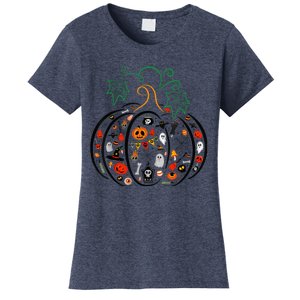 Boo Halloween Costume Spiders, Ghosts, Pumkin & Witch Hat Women's T-Shirt