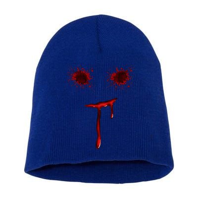 Bloody Halloween Costume Blood Splatter Smile Short Acrylic Beanie