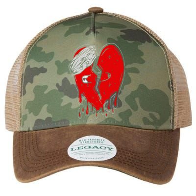 Broken Heart Cute Heartbroken Love Legacy Tie Dye Trucker Hat