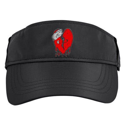 Broken Heart Cute Heartbroken Love Adult Drive Performance Visor