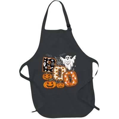 Boo Halloween Costume Spiders Ghosts Pumkin & Witch Hat Apron