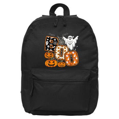 Boo Halloween Costume Spiders Ghosts Pumkin & Witch Hat 16 in Basic Backpack