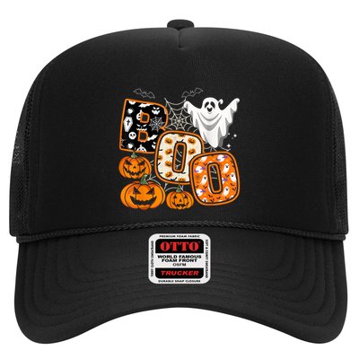 Boo Halloween Costume Spiders Ghosts Pumkin & Witch Hat Trucker Hat